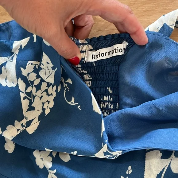 Reformation Nadira Dress Cyanotype 2 - Picture 5 of 8